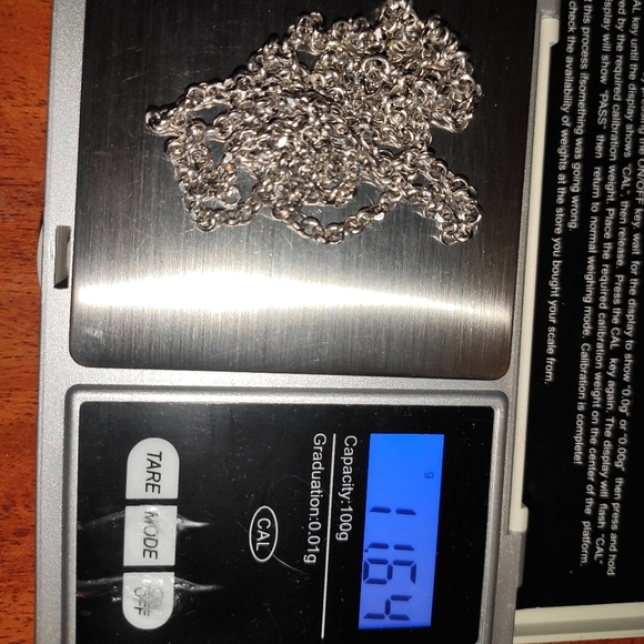 Heavy Long Solid 14K White Gold Chain - Picture 10 of 14